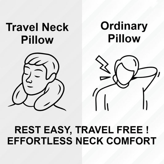 U shaped support pillow for flights, buses and car journeys